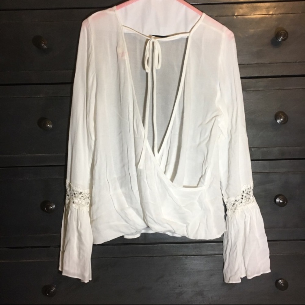 American Threads White Blouse